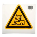 Brady Hazard Warning Sign Forklift Truck Self-Adhesive Polyethylene Terephthalate Label PIC 306-TRI 200-B7541 (BRANDED)