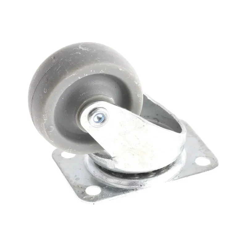Guitel Hervieu Swivel Castor, 12 kg Load Capacity, 32 mm Rubber Wheel, Pressed Steel Frame, Bright Zinc Plated 55021100
