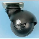 Guitel Hervieu Swivel Castor with 40 mm Rubber Wheel, 40 kg Load Capacity, Pressed Steel Frame 174110000