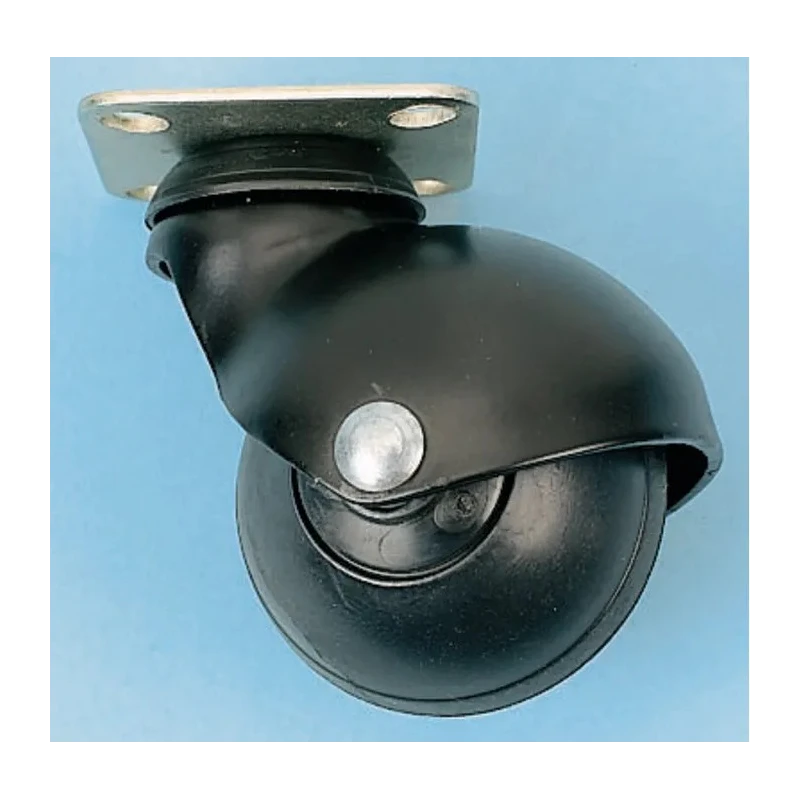 Guitel Hervieu Swivel Castor with 40 mm Rubber Wheel, 40 kg Load Capacity, Pressed Steel Frame 174110000