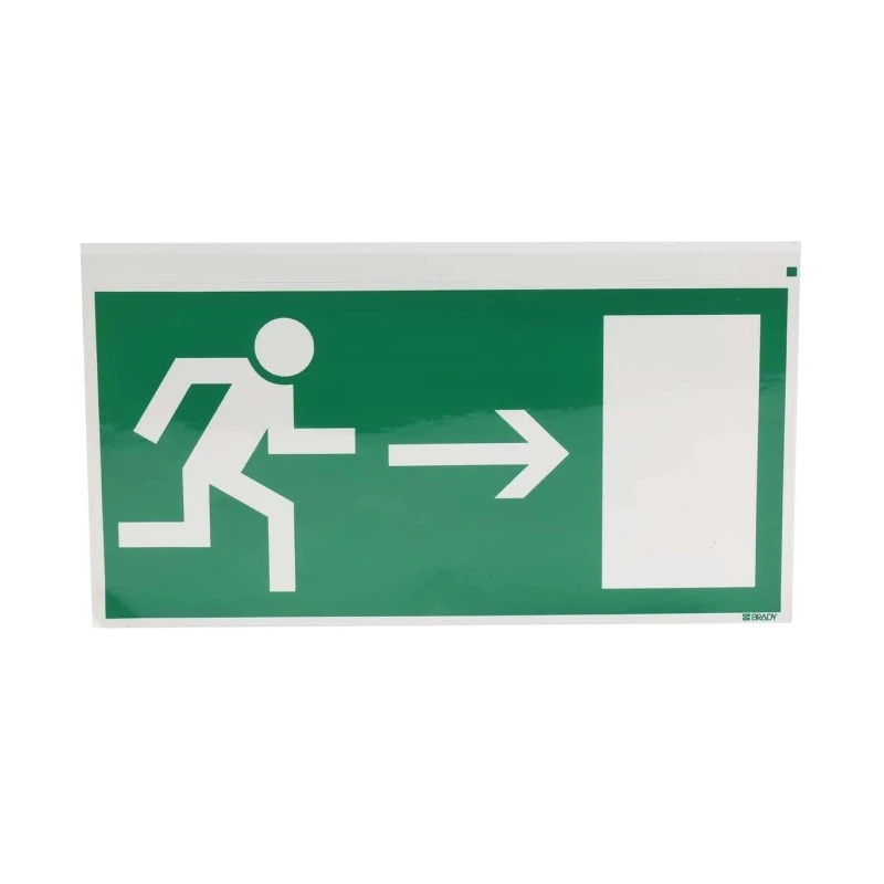 Brady Polyethylene Terephthalate Non-Illuminated Emergency Exit Sign 210mm x 105mm PIC 359-210X105-B7541 (BRANDED)