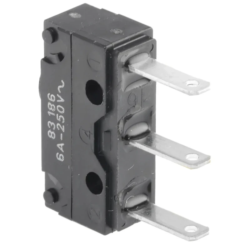 Crouzet Button Micro Switch Quick Connect Terminal 10A 250V ac 4V dc SPDT IP67 83186002