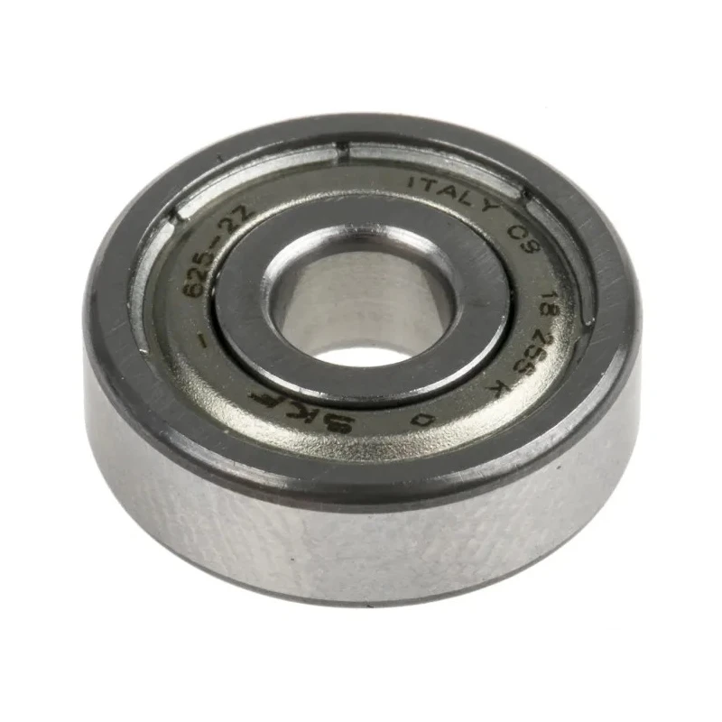 SKF Single Row Deep Groove Ball Bearing, 5 mm Inside Diameter, 16 mm Outside Diameter, Shielded, Series 2 Light, Model 625-2Z