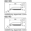 Ersa 5 mm Chisel 50 mm Length Soldering Iron Tip for Power Tool 832RD