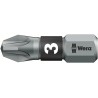 Wera Screwdriver Bit 6.35 mm Hex Drive, PZ3 Size, Stainless Steel, Chrome Plated 05056724001