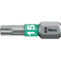 Wera Screwdriver Bit, 6.35 mm Hex Drive, T15 Size, 25 mm Overall Length 05066122001
