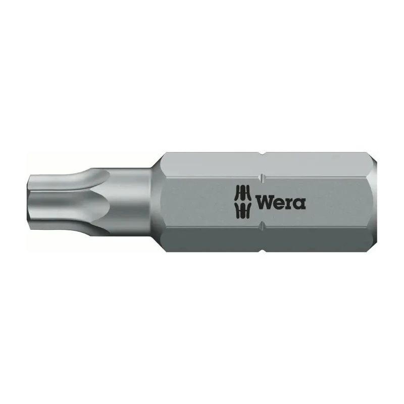 Wera Screwdriver Bit, 6.35 mm Hex Drive, T27 Tip, 25 mm Overall Length, 1-Piece 05066520001