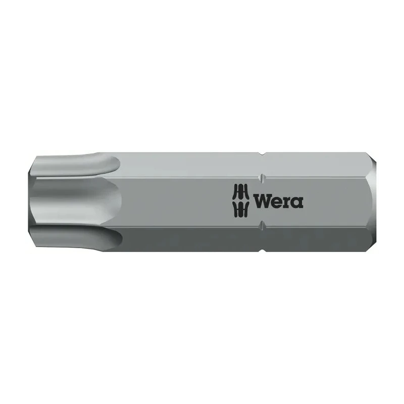 Wera Screwdriver Bit, 6.35 mm Hex Drive, T40 Tip, 25 mm Overall Length 05066530001