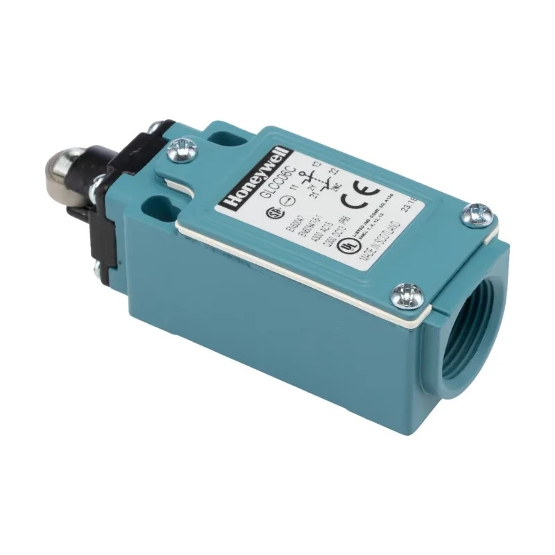 Honeywell GLC Series Roller Plunger Limit Switch 2 NC Contacts IP66 Die Cast Zinc Epoxy Coated Housing 600V AC GLCC06C