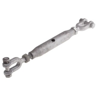 RS PRO Steel Jaw, Jaw Rigging Screw with M10 Thread, Galvanised Steel, 381kg Working Load Limit 312-3487