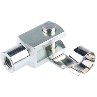 RS PRO Steel Clevis M12 x 1.75 Thread, 62 mm Length x 24 mm Width Zinc Plated 312-0208