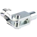 RS PRO Steel Clevis M12 x 1.75 Thread, 62 mm Length x 24 mm Width Zinc Plated 312-0208