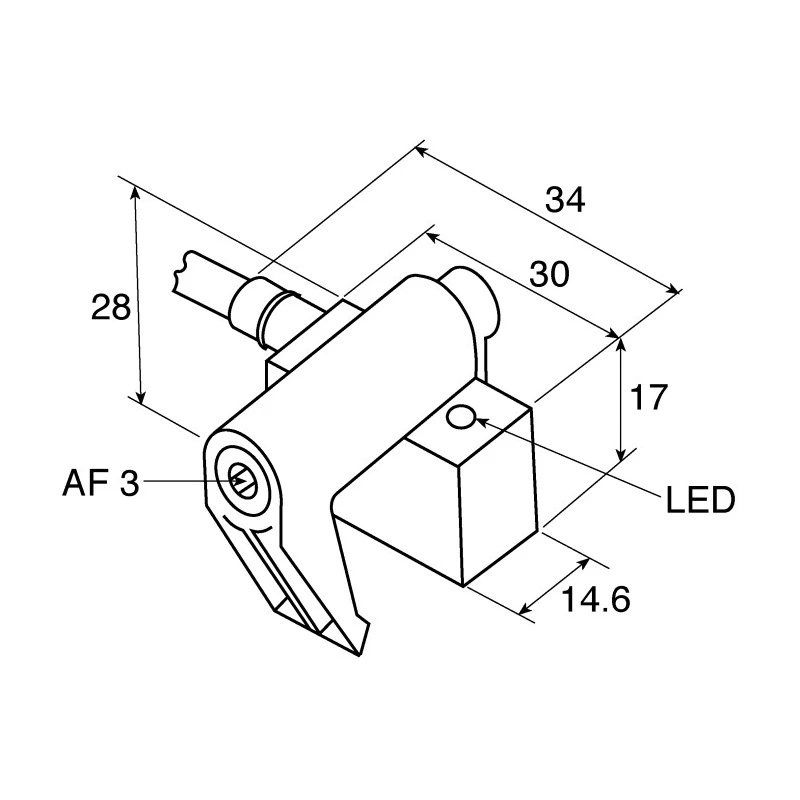 Turck Magnetic Field Sensor with Gadolinium Zinc Alloy Housing IP67, 8.2V dc BIM-IKT-Y1X