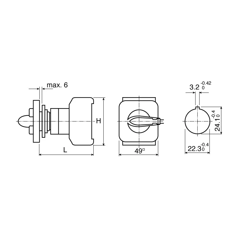 Kraus & Naimer 3-Pole Panel Mount Isolator Switch IP65 32A 11 kW KG32A.T103/GBA010.FT2