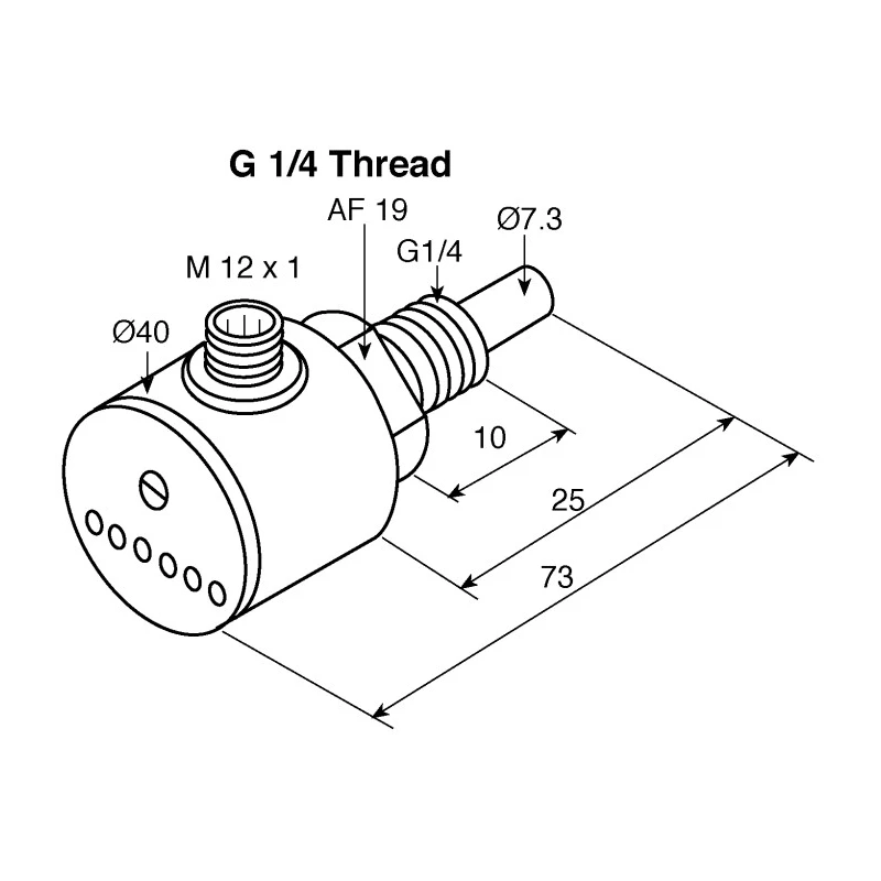 Turck Compact Flow Controller 300cm³/s PNP Output 0.25 in Pipe 26V dc FCS-G1/4A4-AP8X-H1141