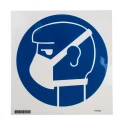 Brady Polyethylene Terephthalate Mandatory Sign Danger Keep Out Blue White Symbol and Text PIC 267-DIA 200-B7541 (BRANDED)