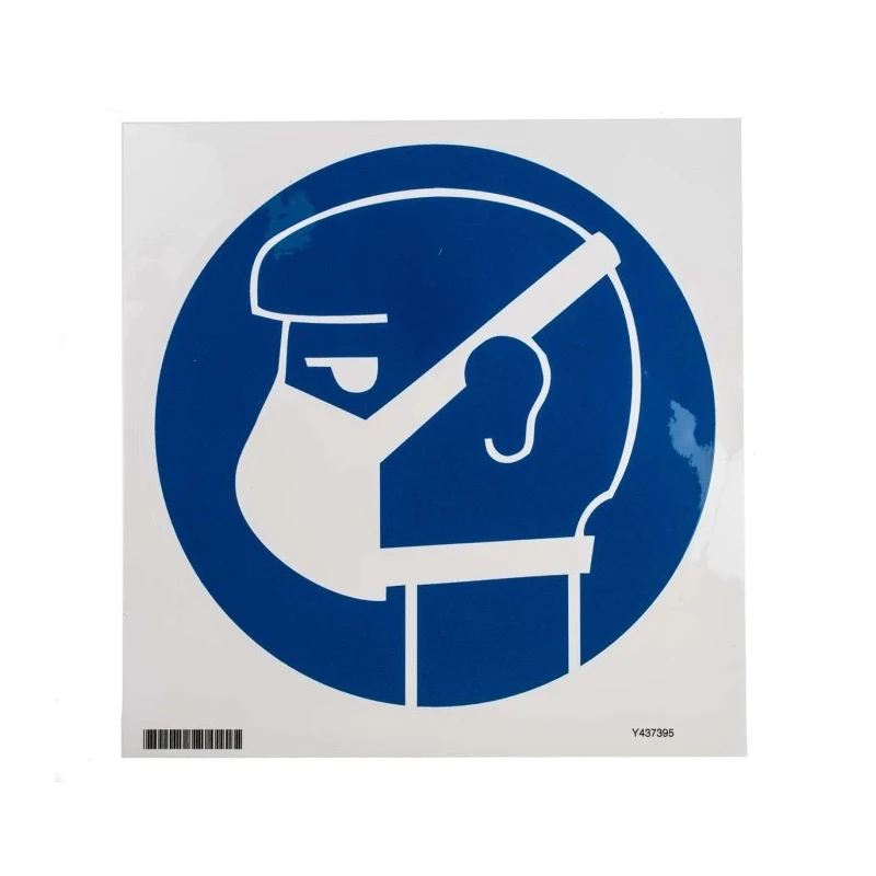 Brady Polyethylene Terephthalate Mandatory Sign Danger Keep Out Blue White Symbol and Text PIC 267-DIA 200-B7541 (BRANDED)