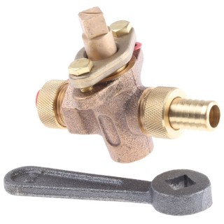 Pegler Yorkshire Drain Cock Bronze Body 1/2 in BSPP Thread G 10 bar Maximum Operating Pressure 130007