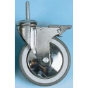 Tente Swivel Castor 60 kg Load Capacity 100 mm Rubber Wheel with Polypropylene Hub 7477PJO100P30CHC10X90