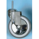 Tente Swivel Castor with Rubber Wheel, 100 kg Load Capacity, 150 mm Diameter, 32 mm Width 2470PJX150P30CHC10X90