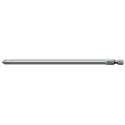 Wera Screwdriver Bit Phillips Drive, PH2 Size, Stainless Steel Chrome Plated, 152 mm Overall Length 05059786001
