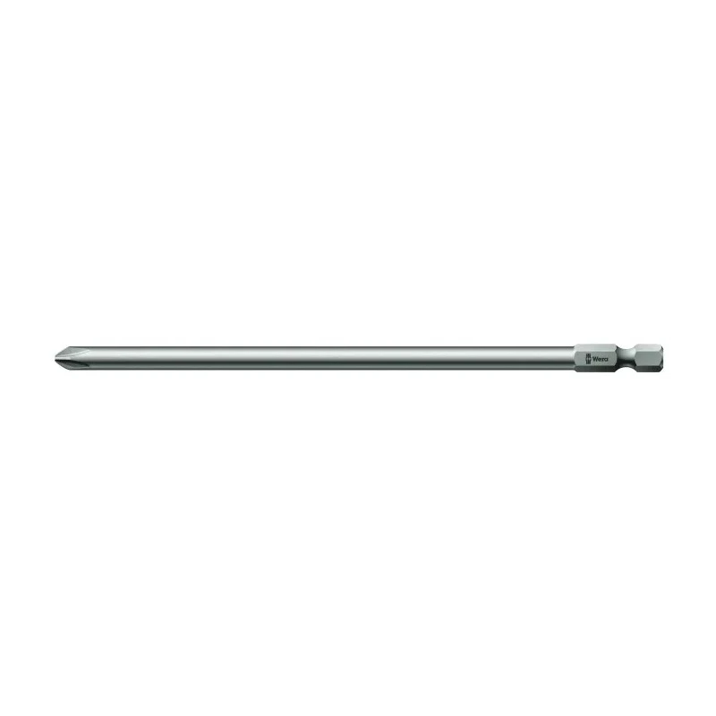Wera Screwdriver Bit Phillips Drive, PH2 Size, Stainless Steel Chrome Plated, 152 mm Overall Length 05059786001