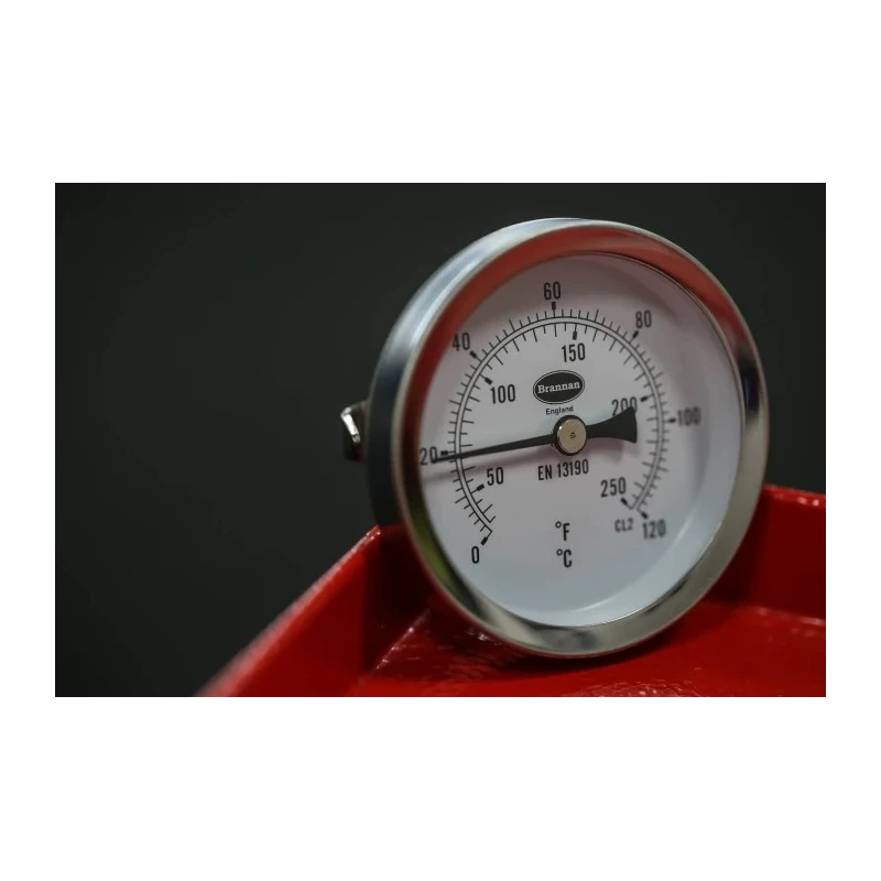 RS PRO Temperature Gauge Dial Thermometer Steel Case 66 mm 120°C Threaded Connection 324-8558