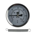 RS PRO Temperature Gauge Dial Thermometer Steel Case 66 mm 120°C Threaded Connection 324-8558
