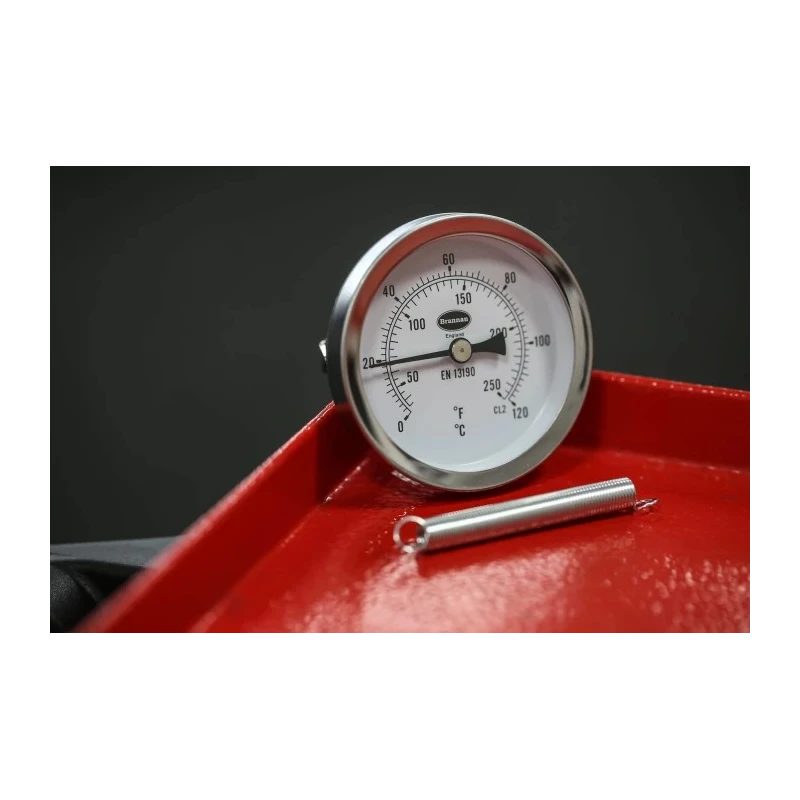 RS PRO Temperature Gauge Dial Thermometer Steel Case 66 mm 120°C Threaded Connection 324-8558