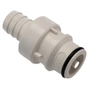Colder Products Hose Connector 12.7 mm ID Threaded Male Polysulfone Body Grey, 8.6 bar HFC22835