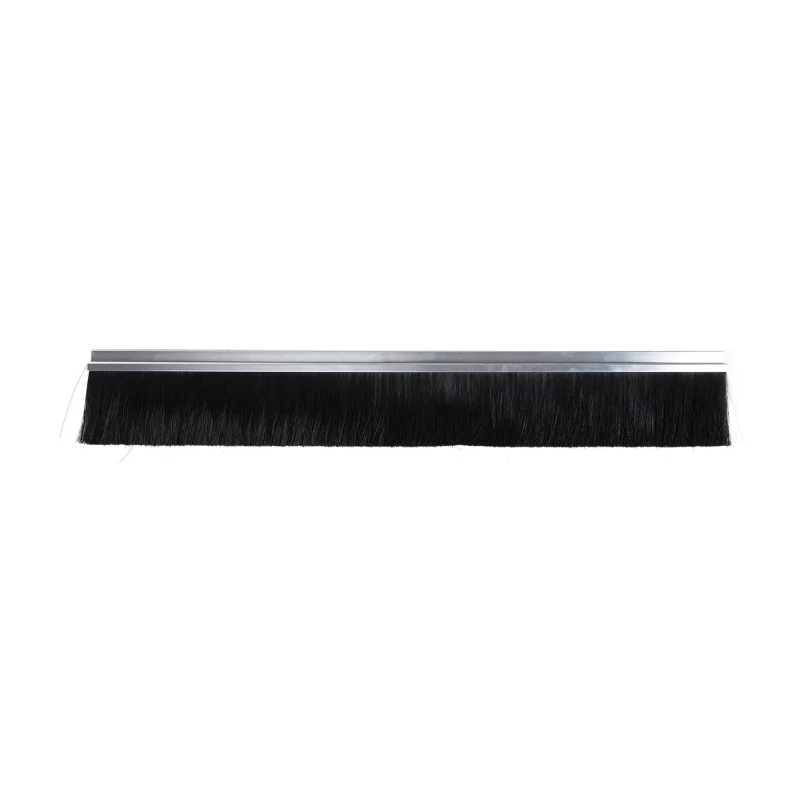 RS PRO Black Aluminium Nylon Brush Strip 115 mm, 180° h-Profile, Aluminium Carrier, Nylon Bristles 326-9987