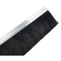 RS PRO Black Aluminium Nylon Brush Strip 115 mm, 180° h-Profile, Aluminium Carrier, Nylon Bristles 326-9987