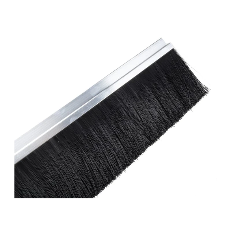 RS PRO Black Aluminium Nylon Brush Strip 115 mm, 180° h-Profile, Aluminium Carrier, Nylon Bristles 326-9987