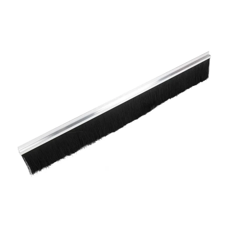 RS PRO Black Aluminium Nylon Brush Strip 115 mm, 180° h-Profile, Aluminium Carrier, Nylon Bristles 326-9987