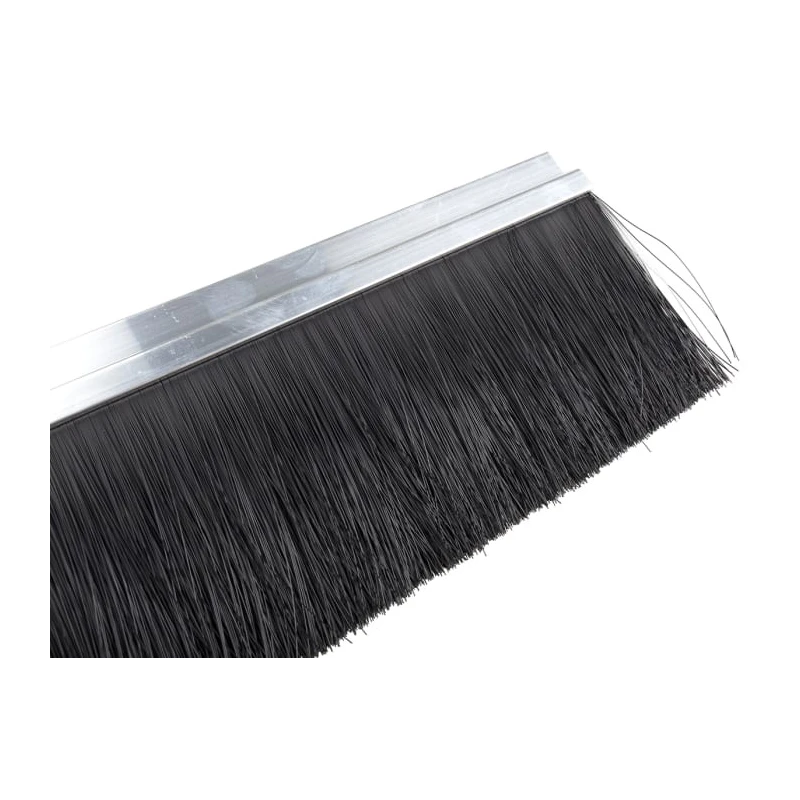 RS PRO Black Aluminium Nylon Brush Strip 115 mm, 180° h-Profile, Aluminium Carrier, Nylon Bristles 326-9987