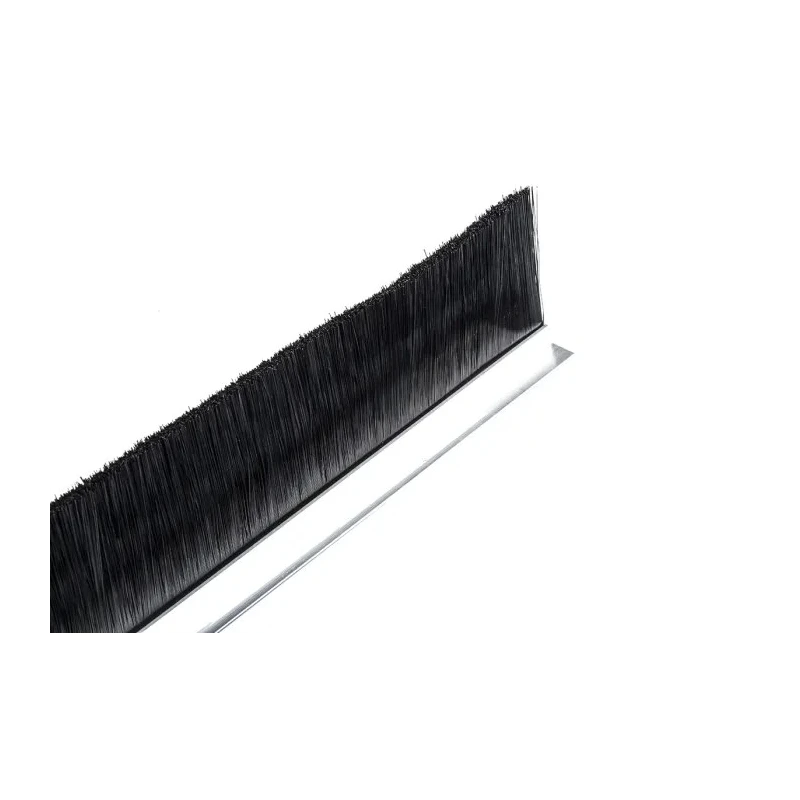 RS PRO Black Nylon Aluminium Brush Strip 50 mm Length, 7.6 mm Width, 58 mm Height, 90° F-Profile 326-9915