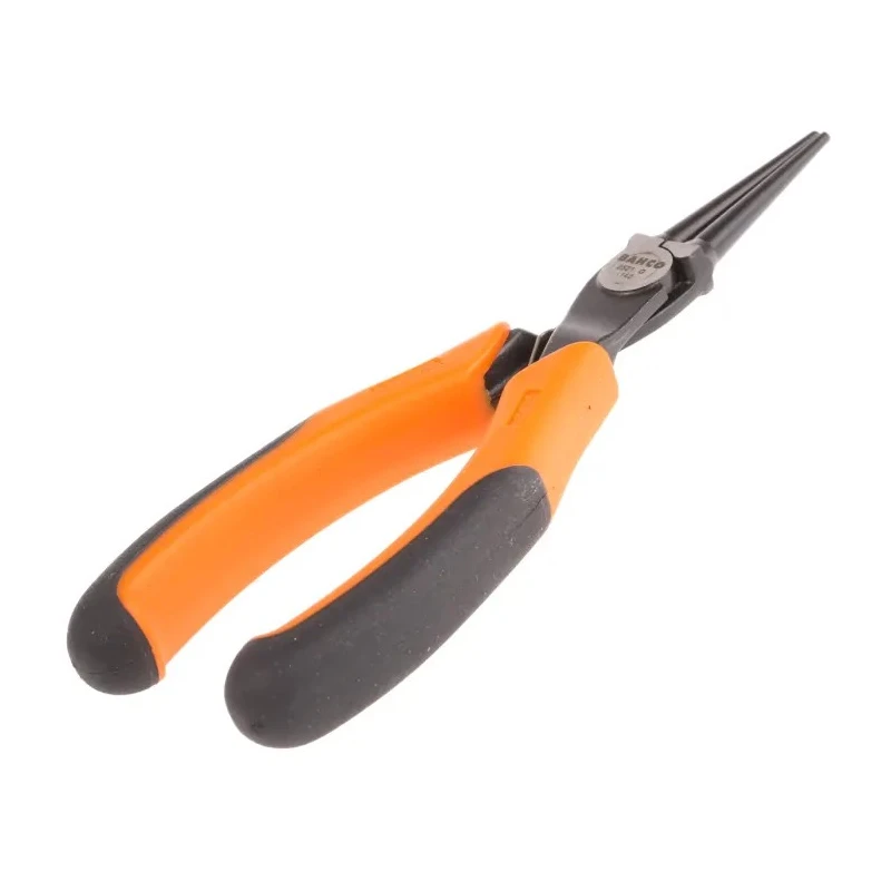 Bahco 4-Piece Round Nose Plier Set, Alloy Steel, Black Finish, 140mm Length, 37mm Jaw Length 2521G-140