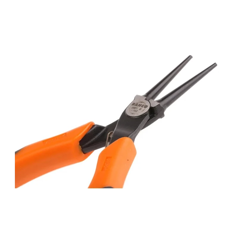 Bahco 4-Piece Round Nose Plier Set, Alloy Steel, Black Finish, 140mm Length, 37mm Jaw Length 2521G-140