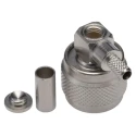 Radiall N Series Coaxial Connector Cable Male N Connector, 50 Ω, Right Angle Body Crimp R161182000W