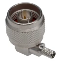 Radiall N Series Coaxial Connector Cable Male N Connector, 50 Ω, Right Angle Body Crimp R161182000W
