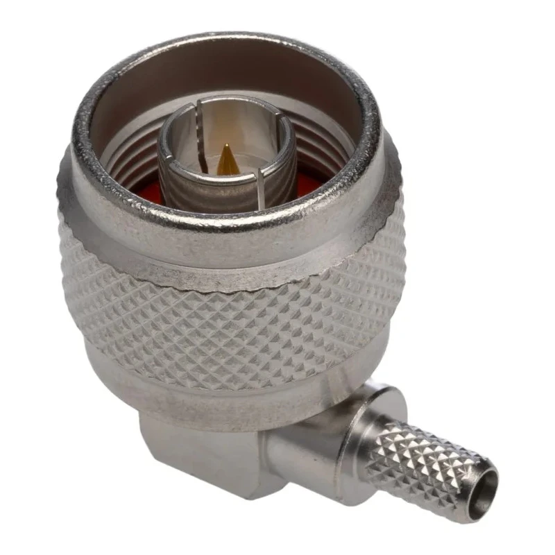 Radiall N Series Coaxial Connector Cable Male N Connector, 50 Ω, Right Angle Body Crimp R161182000W