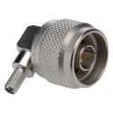 Radiall N Series Coaxial Connector Cable Male N Connector, 50 Ω, Right Angle Body Crimp R161182000W