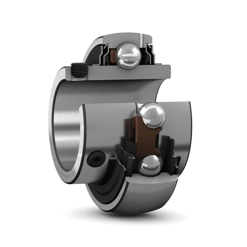 SKF Ball Bearing Insert 25 mm ID 52 mm OD Pressed Steel Material Set Screw Locking YAR 205-2F