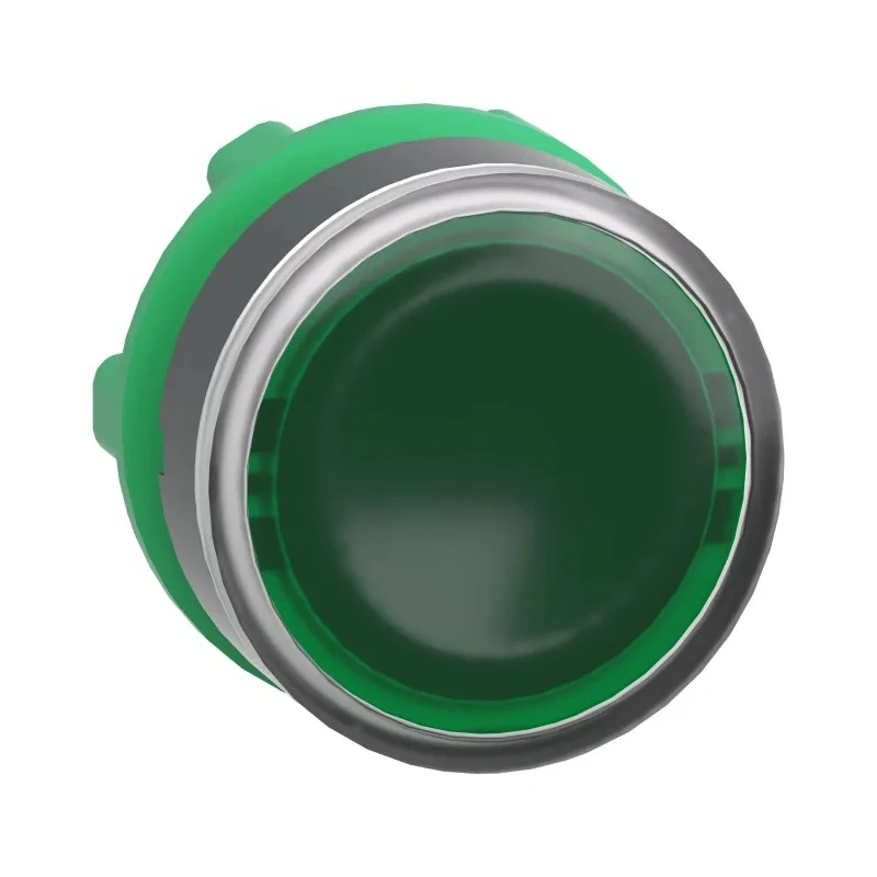 Schneider Electric Harmony XB5 Series Green Spring Return Push Button Head 22 mm Cutout, Plastic, IP66 IP67 IP69 ZB5AW333