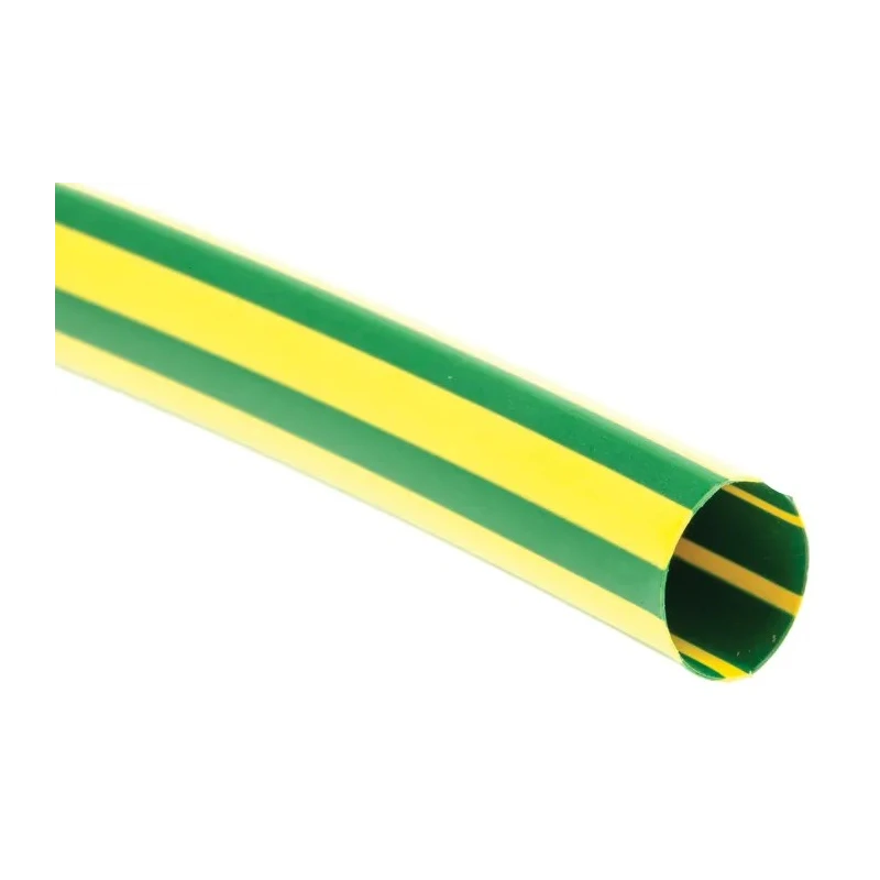 TE Connectivity Heat Shrink Tubing Polyolefin Yellow Green 10mm Sleeve Diameter 1.5m Length 2:1 Ratio DCPT-10/5-45-1.5M