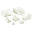 RS PRO Polypropylene Storage Bin 90 mm x 100 mm x 50 mm White 315-1123