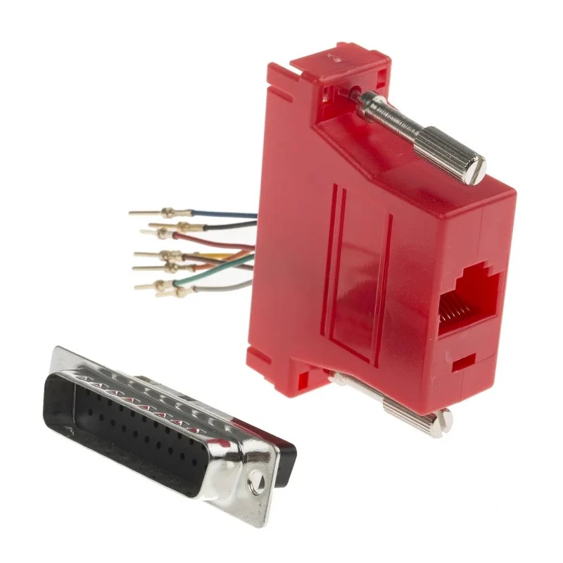 RS PRO D-Sub Adapter 25-Way D-Sub to Male Male RJ45 Female Female 314-8127