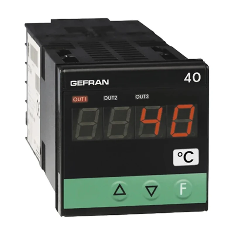 Gefran Front Panel Temperature Indicator 1 Input 2 Outputs 5A Max, Triac 20 to 240 Vac ±10%, Relay 40T-48-4-00-RR-0-0-0-0
