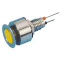 Marl Yellow Panel Mount Indicator 24V DC 20mA Flush Silver Bezel 520-325-22