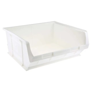 RS PRO Polypropylene Storage Bin, 376 mm x 419 mm x 180 mm, White 315-1189